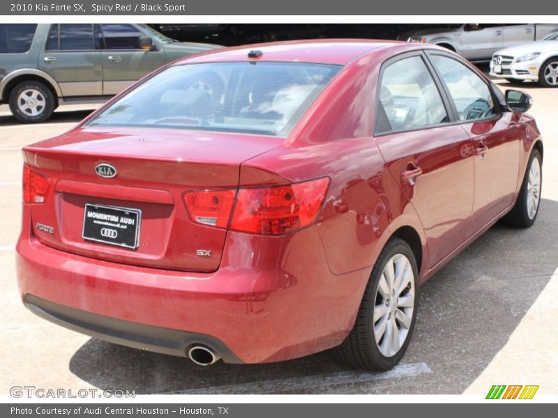 Spicy Red / Black Sport 2010 Kia Forte SX
