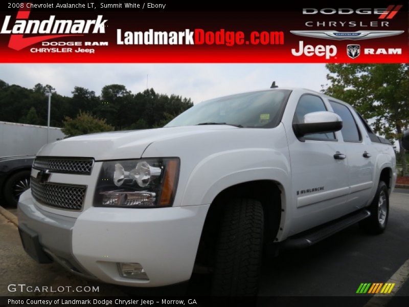 Summit White / Ebony 2008 Chevrolet Avalanche LT