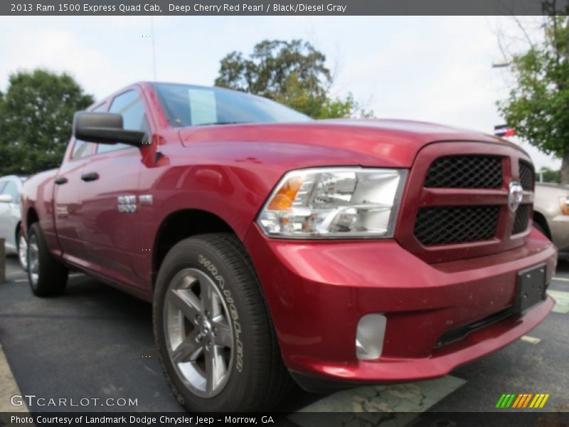 Deep Cherry Red Pearl / Black/Diesel Gray 2013 Ram 1500 Express Quad Cab