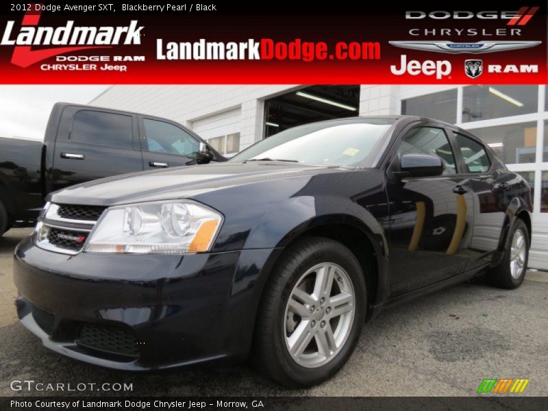 Blackberry Pearl / Black 2012 Dodge Avenger SXT
