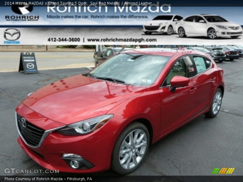 Soul Red Metallic / Almond Leather 2014 Mazda MAZDA3 s Grand Touring 5 Door