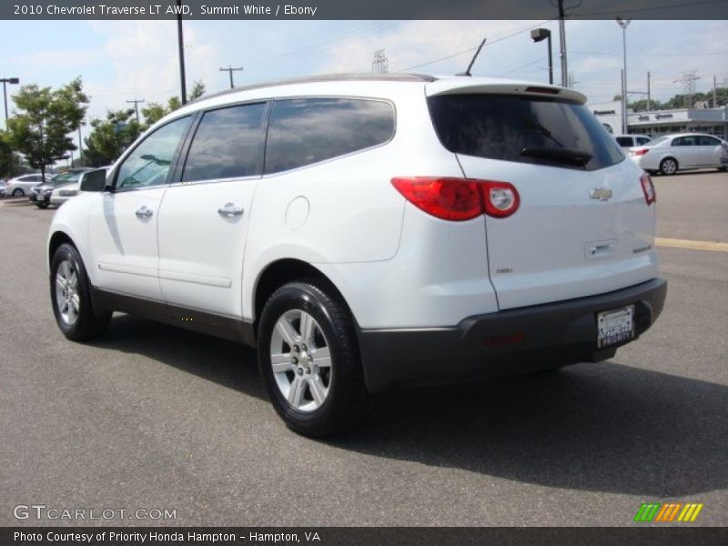 Summit White / Ebony 2010 Chevrolet Traverse LT AWD