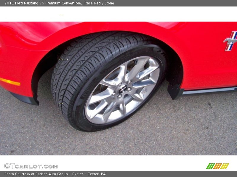 Race Red / Stone 2011 Ford Mustang V6 Premium Convertible