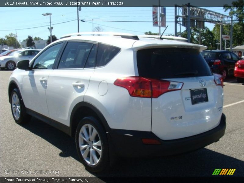 Blizzard White Pearl / Terracotta 2013 Toyota RAV4 Limited AWD