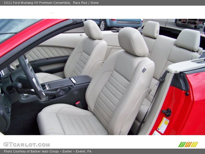 Race Red / Stone 2011 Ford Mustang V6 Premium Convertible