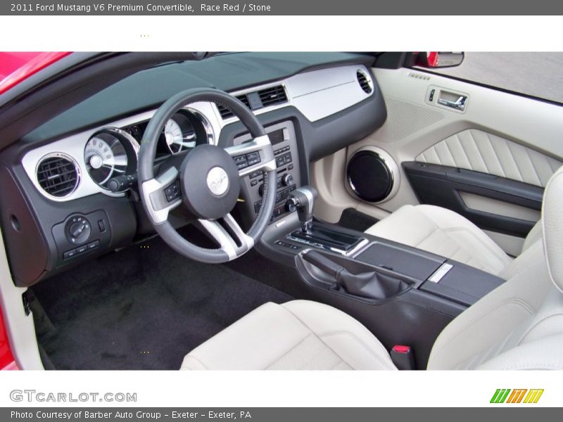 Race Red / Stone 2011 Ford Mustang V6 Premium Convertible