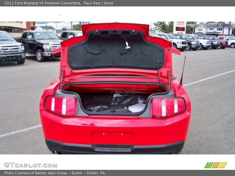 Race Red / Stone 2011 Ford Mustang V6 Premium Convertible