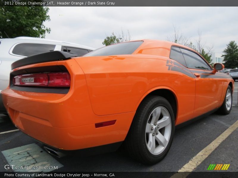 Header Orange / Dark Slate Gray 2012 Dodge Challenger SXT