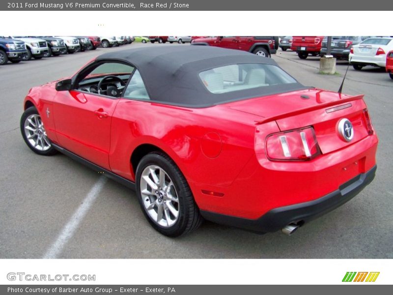 Race Red / Stone 2011 Ford Mustang V6 Premium Convertible