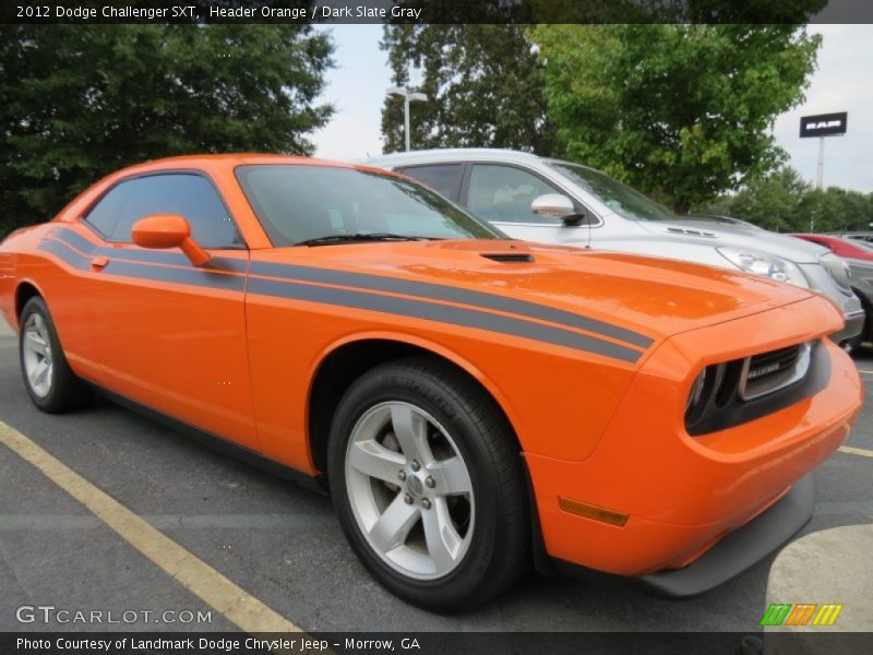 Header Orange / Dark Slate Gray 2012 Dodge Challenger SXT