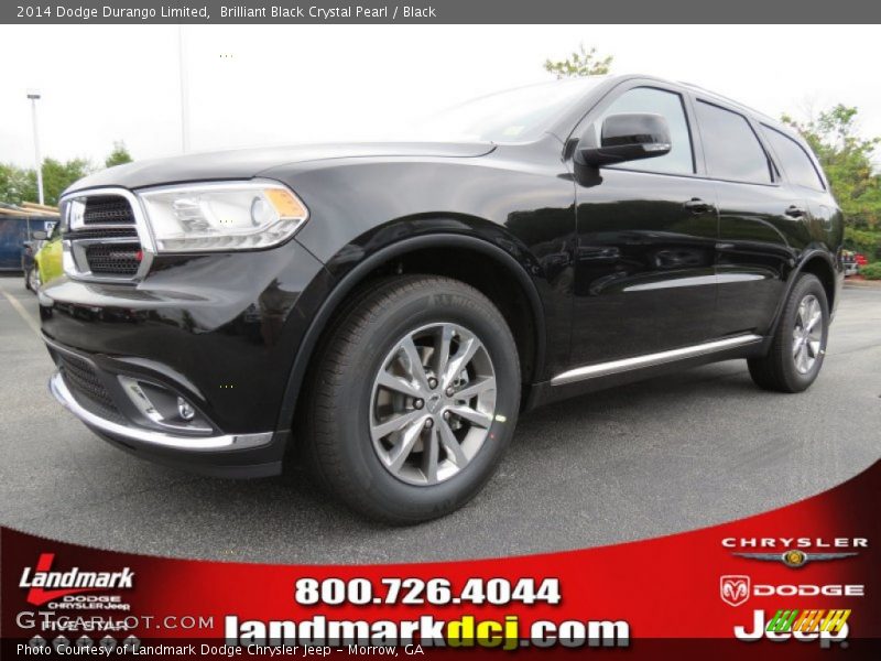 Brilliant Black Crystal Pearl / Black 2014 Dodge Durango Limited
