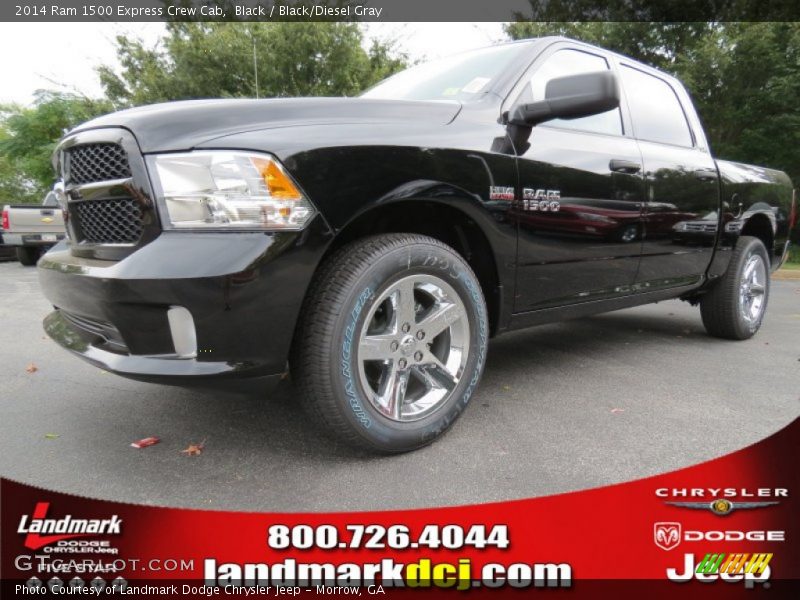 Black / Black/Diesel Gray 2014 Ram 1500 Express Crew Cab