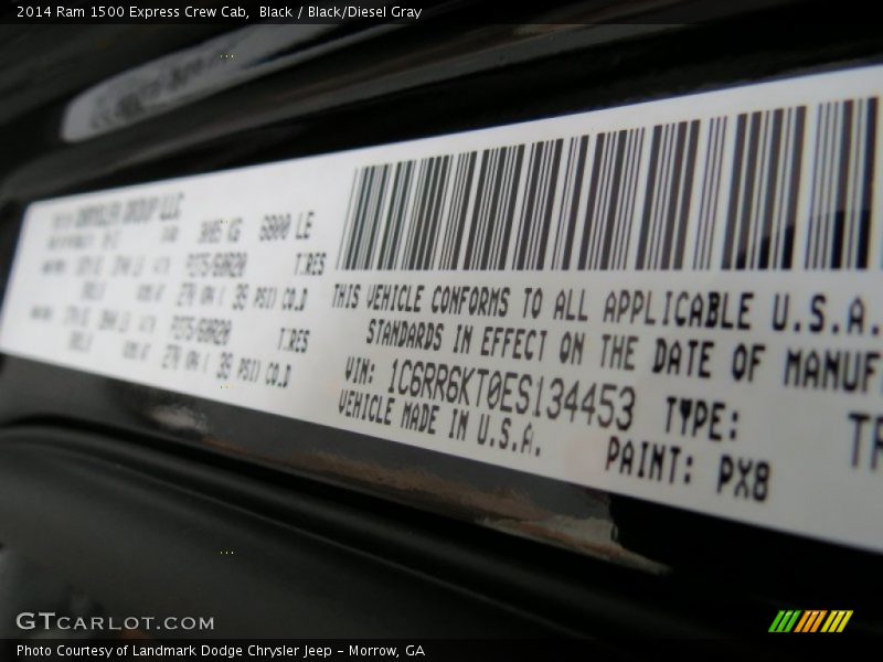 Black / Black/Diesel Gray 2014 Ram 1500 Express Crew Cab
