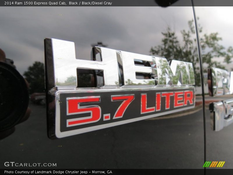 Black / Black/Diesel Gray 2014 Ram 1500 Express Quad Cab