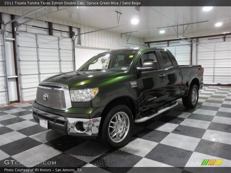 Spruce Green Mica / Sand Beige 2011 Toyota Tundra Texas Edition Double Cab