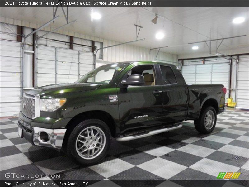 Spruce Green Mica / Sand Beige 2011 Toyota Tundra Texas Edition Double Cab