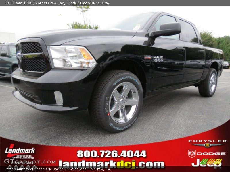 Black / Black/Diesel Gray 2014 Ram 1500 Express Crew Cab