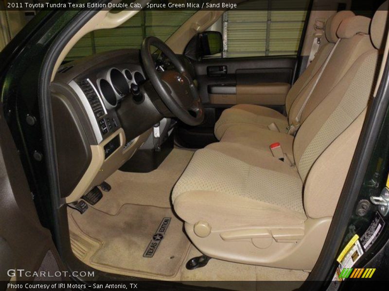 Spruce Green Mica / Sand Beige 2011 Toyota Tundra Texas Edition Double Cab