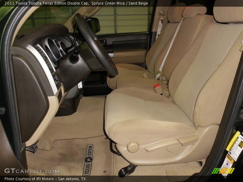 Spruce Green Mica / Sand Beige 2011 Toyota Tundra Texas Edition Double Cab