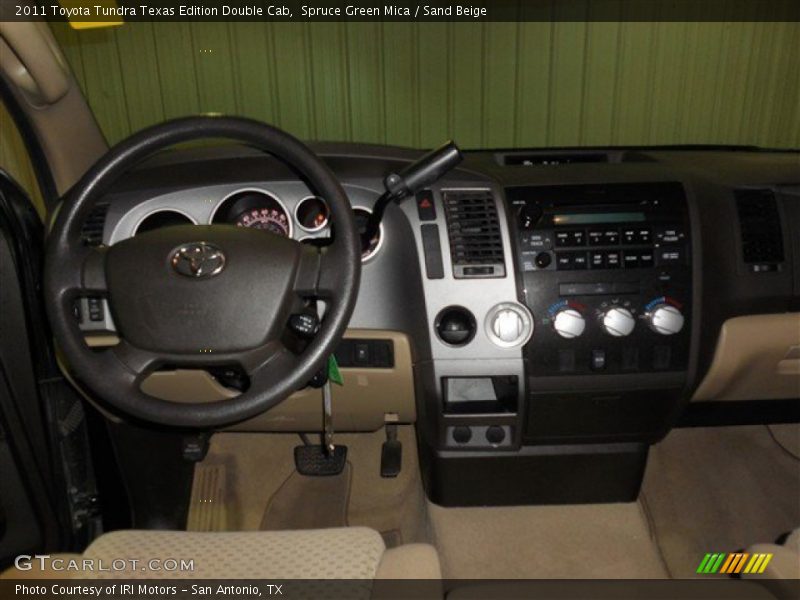 Spruce Green Mica / Sand Beige 2011 Toyota Tundra Texas Edition Double Cab
