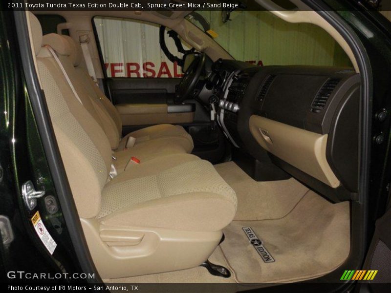 Spruce Green Mica / Sand Beige 2011 Toyota Tundra Texas Edition Double Cab