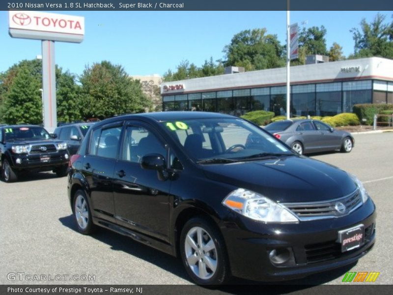 Super Black / Charcoal 2010 Nissan Versa 1.8 SL Hatchback