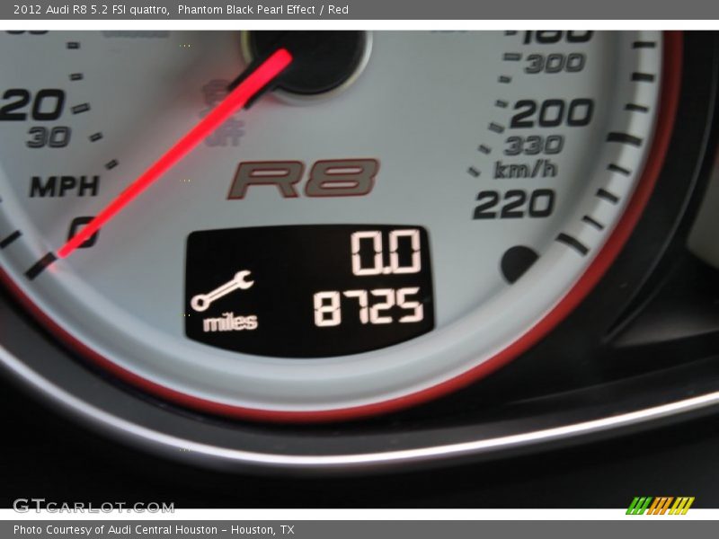 Phantom Black Pearl Effect / Red 2012 Audi R8 5.2 FSI quattro