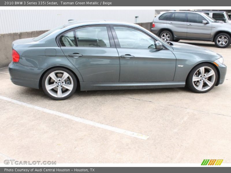 Tasman Green Metallic / Beige 2010 BMW 3 Series 335i Sedan