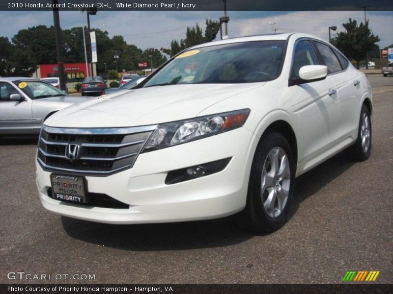 White Diamond Pearl / Ivory 2010 Honda Accord Crosstour EX-L