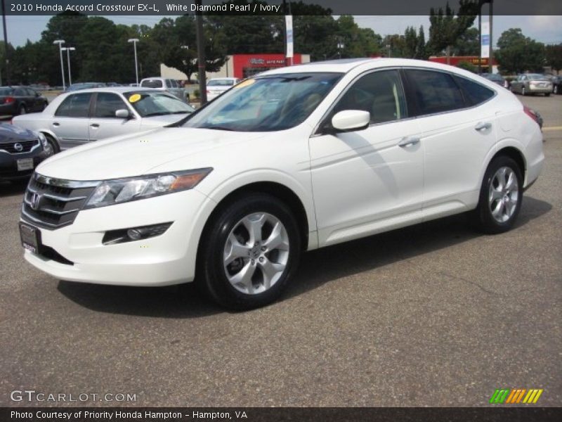 White Diamond Pearl / Ivory 2010 Honda Accord Crosstour EX-L