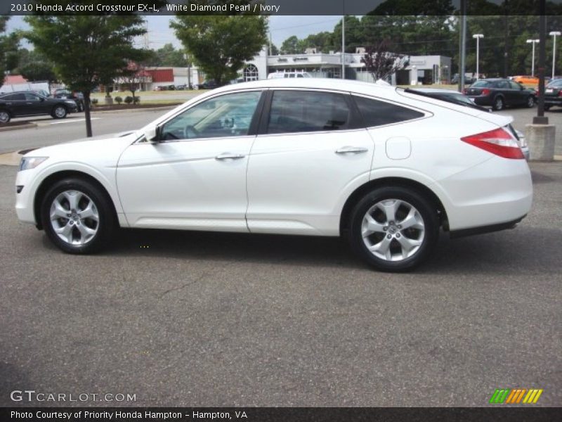 White Diamond Pearl / Ivory 2010 Honda Accord Crosstour EX-L