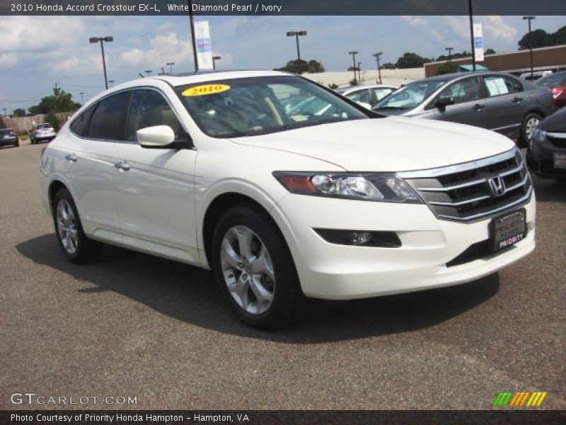 White Diamond Pearl / Ivory 2010 Honda Accord Crosstour EX-L