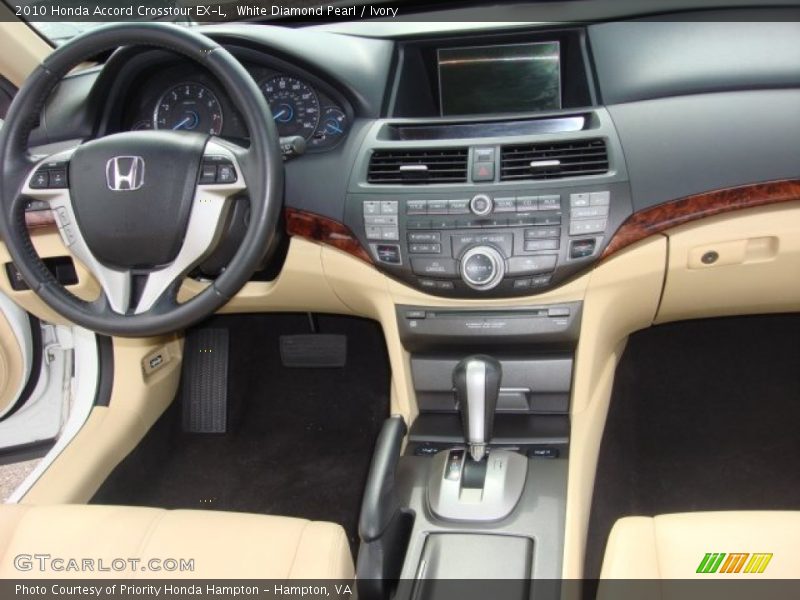 White Diamond Pearl / Ivory 2010 Honda Accord Crosstour EX-L