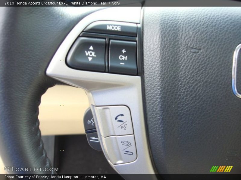 White Diamond Pearl / Ivory 2010 Honda Accord Crosstour EX-L
