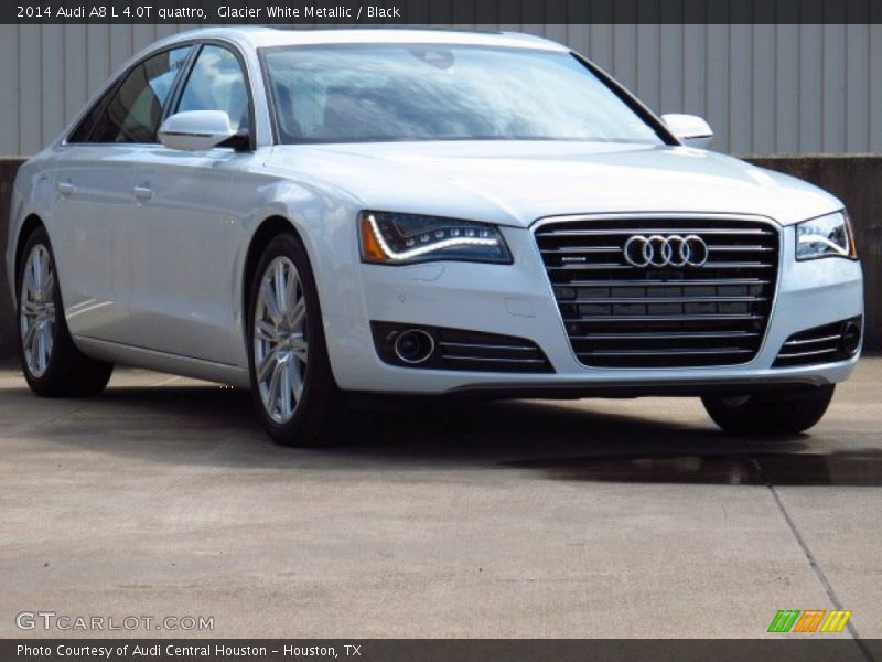 Glacier White Metallic / Black 2014 Audi A8 L 4.0T quattro