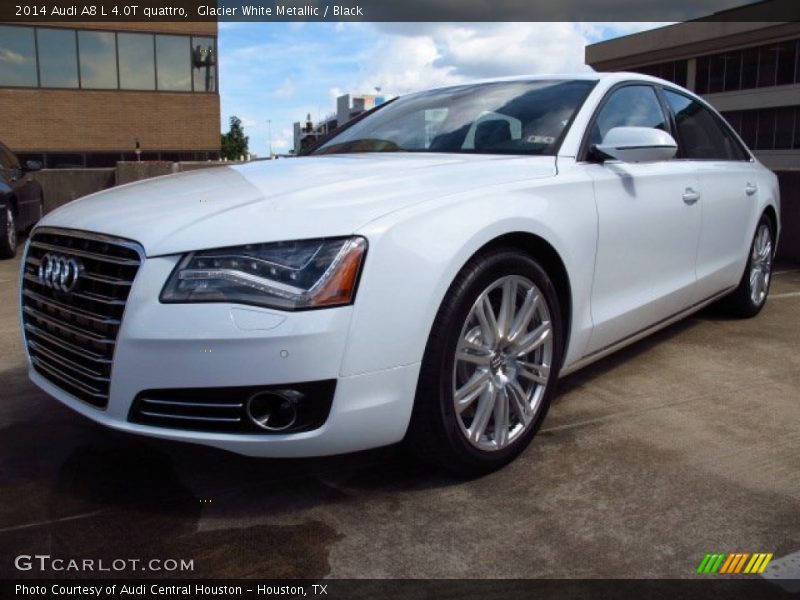 Glacier White Metallic / Black 2014 Audi A8 L 4.0T quattro