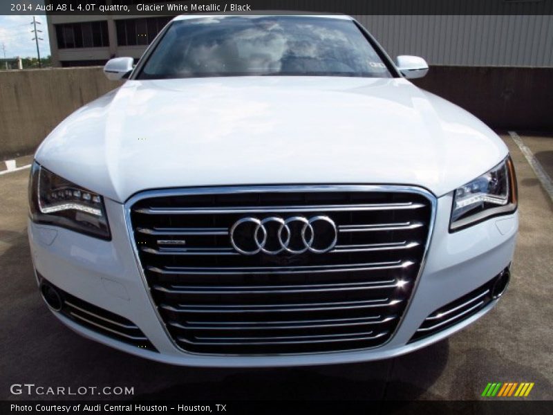 Glacier White Metallic / Black 2014 Audi A8 L 4.0T quattro