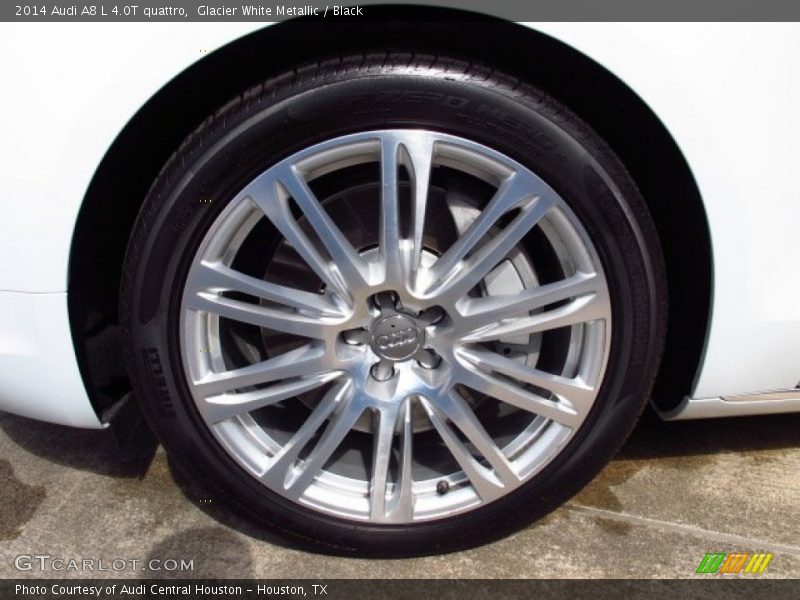 Glacier White Metallic / Black 2014 Audi A8 L 4.0T quattro