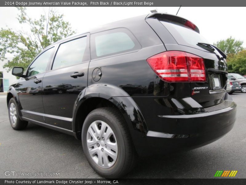 Pitch Black / Black/Light Frost Beige 2014 Dodge Journey Amercian Value Package