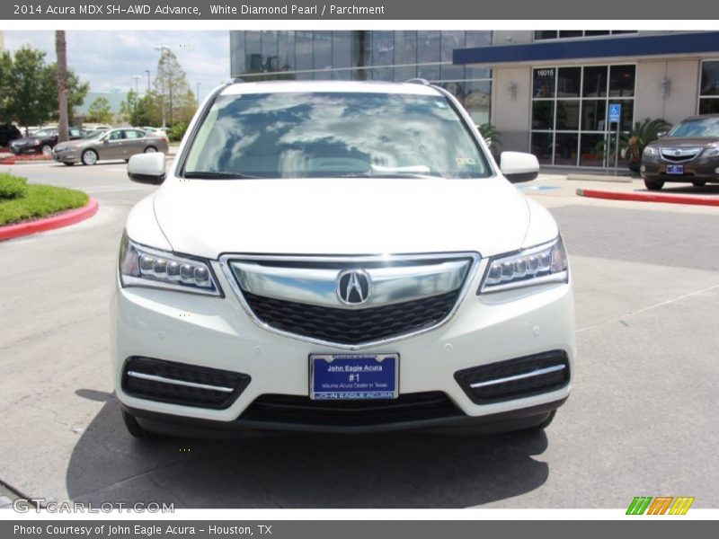 White Diamond Pearl / Parchment 2014 Acura MDX SH-AWD Advance