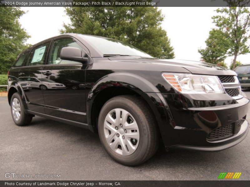 Pitch Black / Black/Light Frost Beige 2014 Dodge Journey Amercian Value Package
