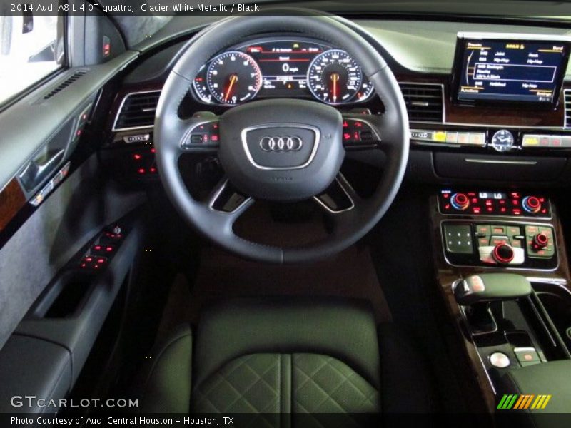 Glacier White Metallic / Black 2014 Audi A8 L 4.0T quattro