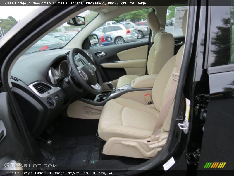 Pitch Black / Black/Light Frost Beige 2014 Dodge Journey Amercian Value Package