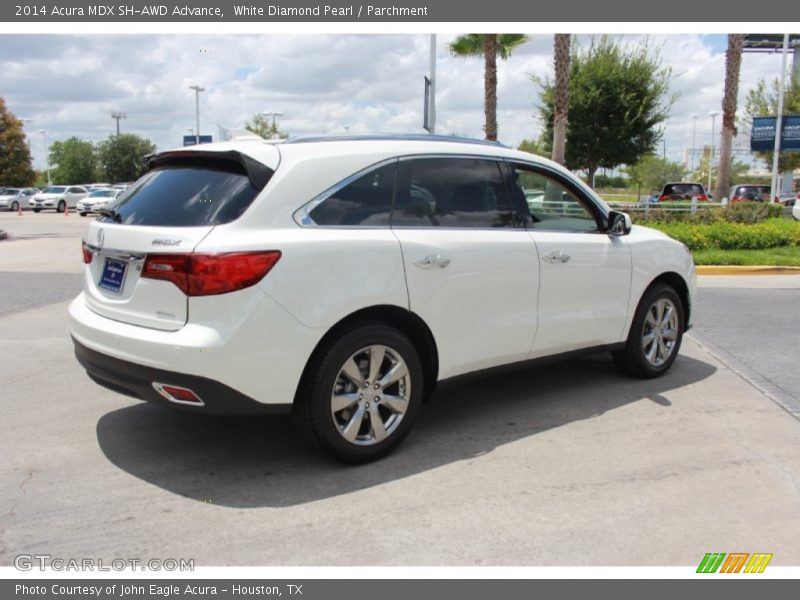 White Diamond Pearl / Parchment 2014 Acura MDX SH-AWD Advance