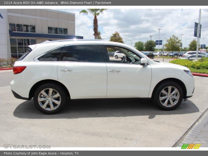 White Diamond Pearl / Parchment 2014 Acura MDX SH-AWD Advance