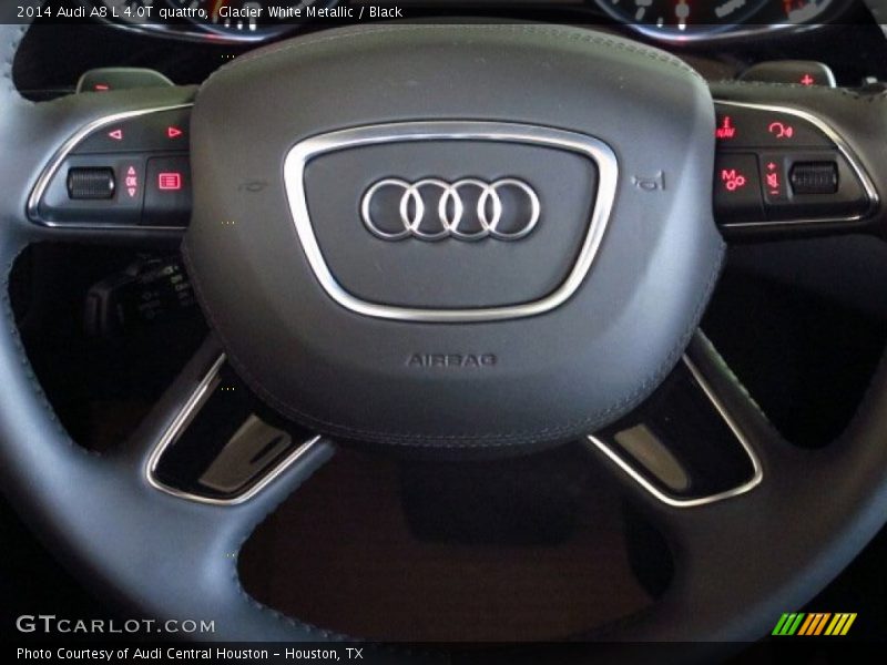 Glacier White Metallic / Black 2014 Audi A8 L 4.0T quattro