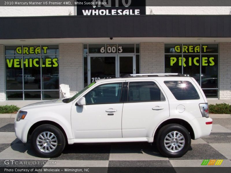 White Suede / Black 2010 Mercury Mariner V6 Premier 4WD