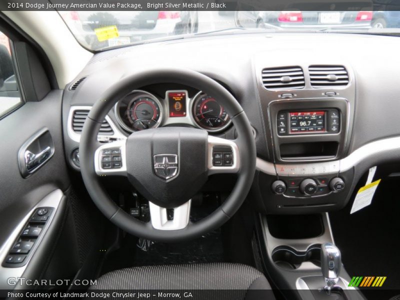 Bright Silver Metallic / Black 2014 Dodge Journey Amercian Value Package
