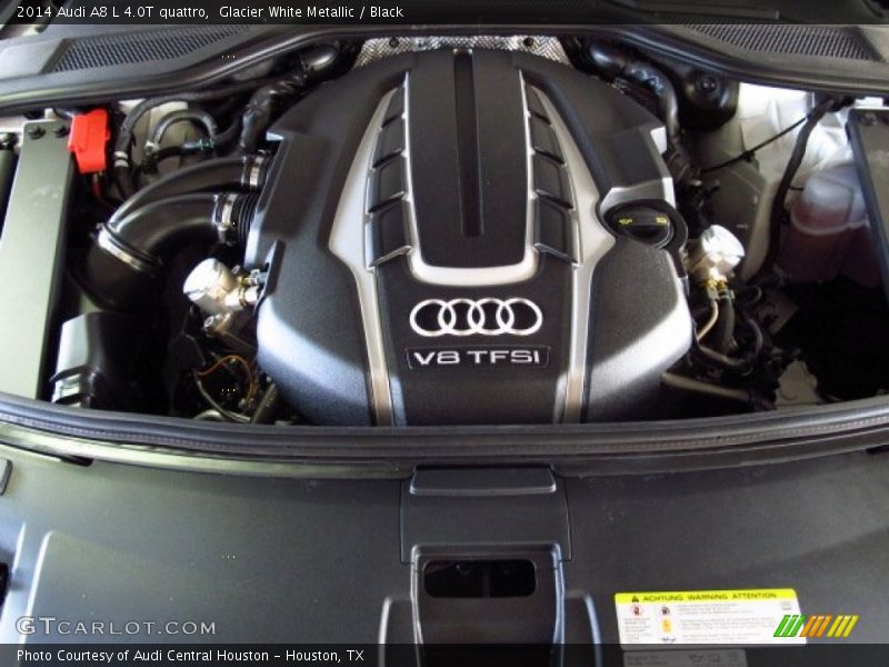 Glacier White Metallic / Black 2014 Audi A8 L 4.0T quattro