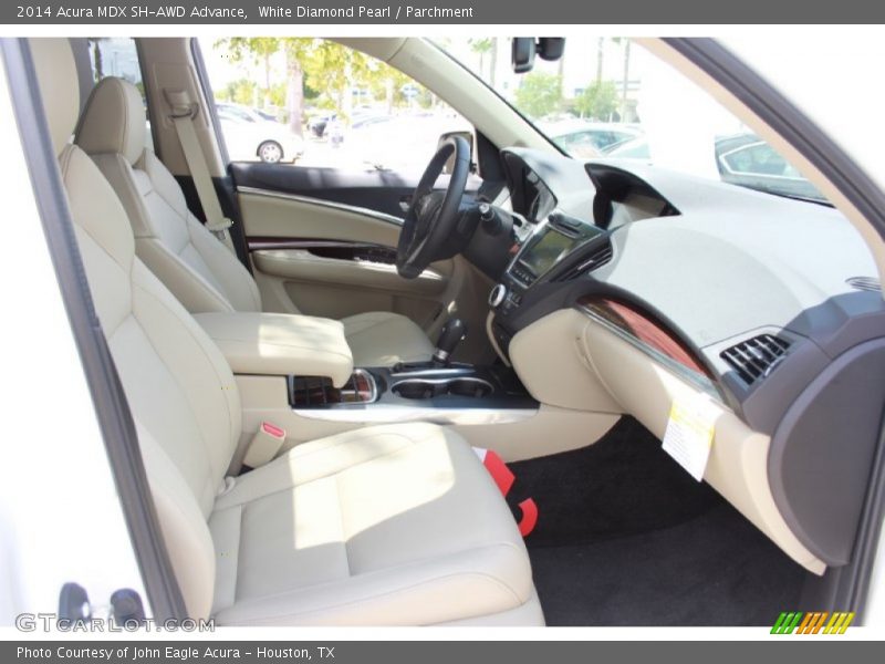 White Diamond Pearl / Parchment 2014 Acura MDX SH-AWD Advance